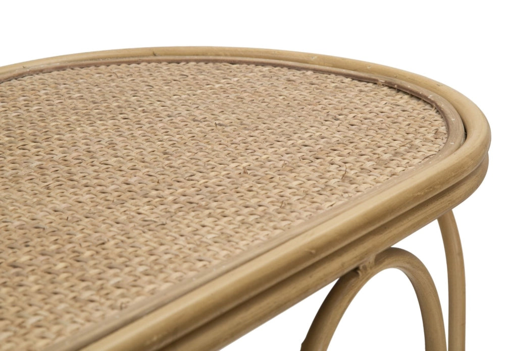 Consolle in metallo e legno naturale 110x32x77cm Samui