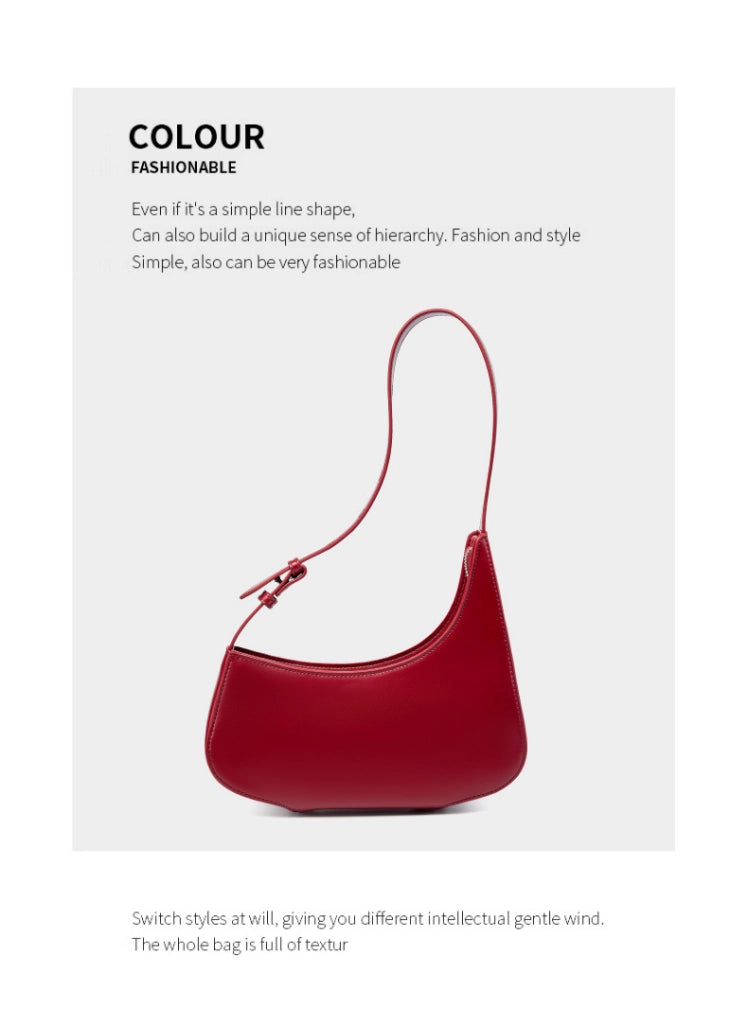 Borsa da donna in vera pelle rossa