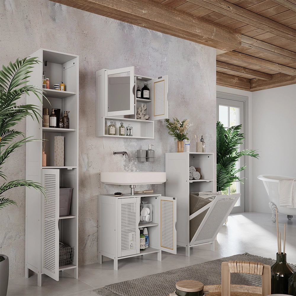 Vicco Set di mobili da bagno Bianco 4 parti