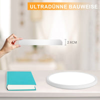 ZMH Lampada da soffitto plafoniera LED moderna rotonda bianca 22 cm per interni corridoi