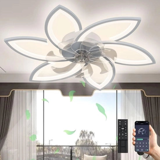 Ventilatore da soffitto con Illuminazione - A distanza - Silenzioso in uso - Ventilatore da soffitto silenzioso - Illuminazione per salone