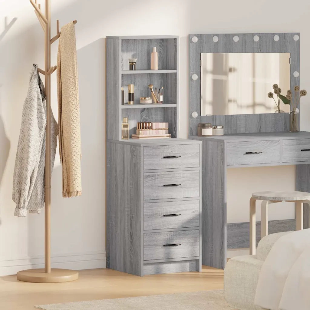 Credenza-Buffet-Armadio da cucina Grigio sonoma 40 x 41 x 135 cm Legno multistrato