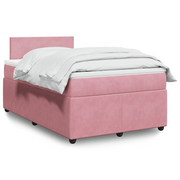 Giroletto a Molle con Materasso Rosa 120x200 cm in Velluto