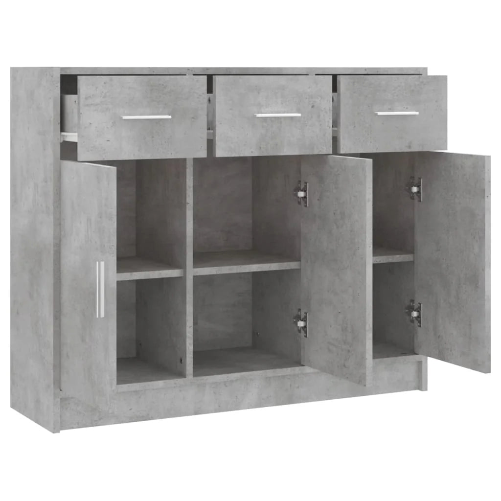 Buffet credenza cassettiera armadio mobile contenitore organizer per cucina soggiorno salotto 91 x 28 x 75 cm legno ingegnerizzato grigio 02_0032125