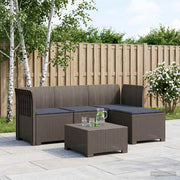 Divano da giardino 4 posti con cuscini aspetto rattan PP 3443941