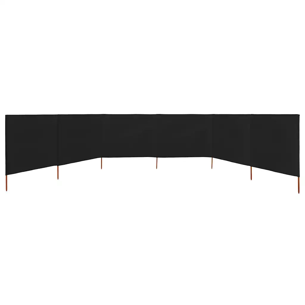 Paravento a 6 Pannelli in Tessuto 800x120 cm Nero CFW6728281
