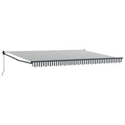 Tenda da Sole | Tenda Retrattile Antracite e Bianca 4,5x3 m Tessuto e Alluminio