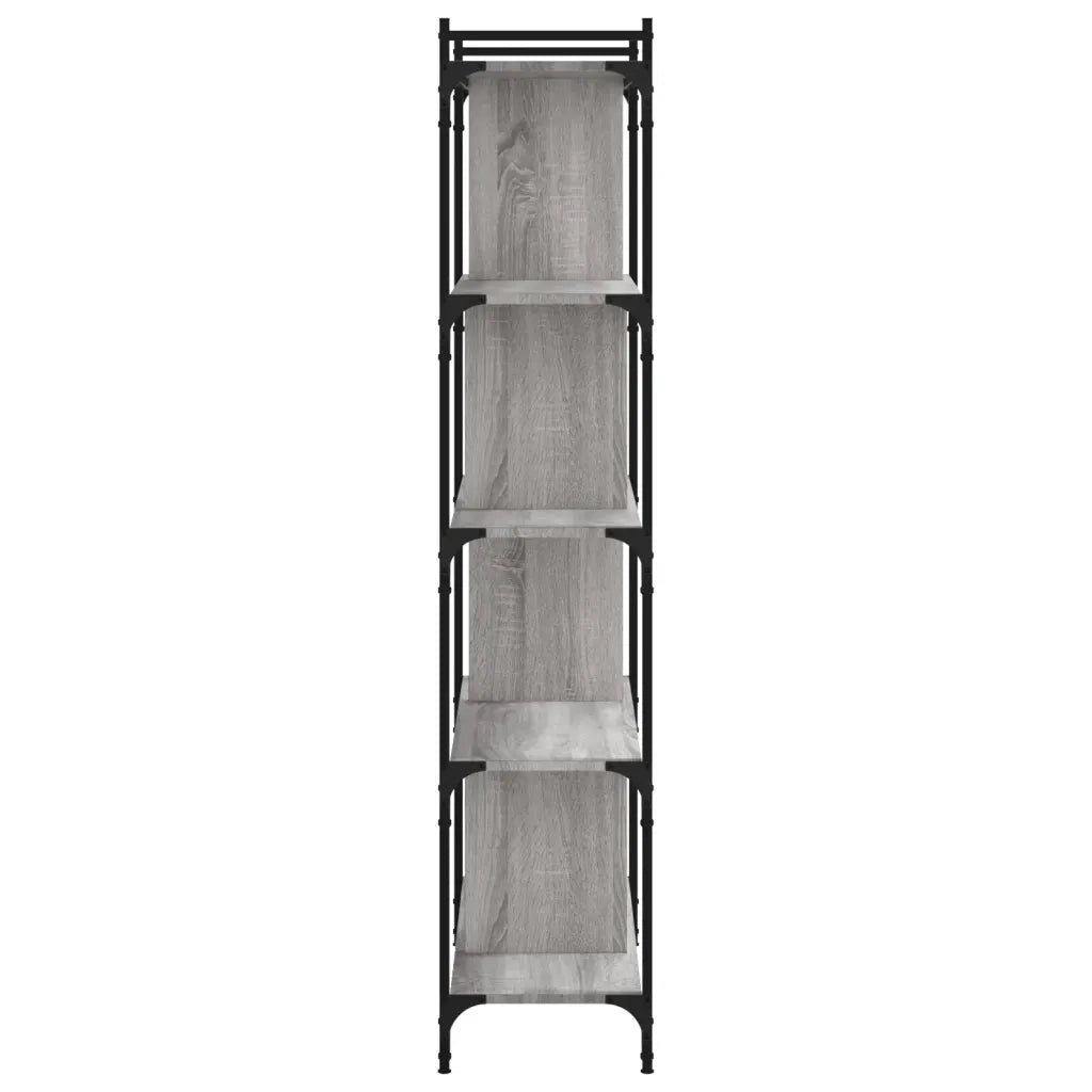 Libreria-Scaffale per Libri-Mobile di Stoccaggio Grigio Sonoma 5 Ripiani 76x32x158 cm Legno Multistrato