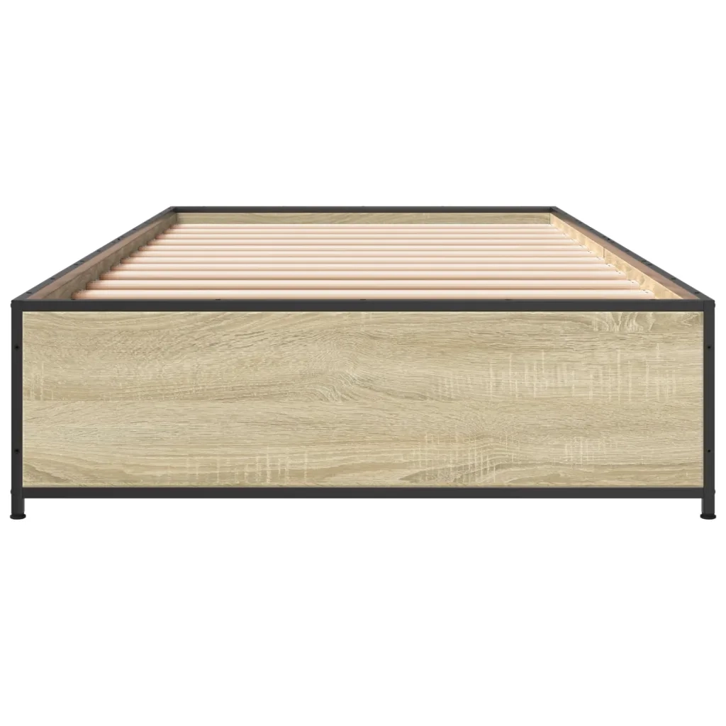 Giroletto Rovere Sonoma 75x190cm in Legno Multistrato e Metallo