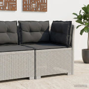 Divano da Giardino a 1 Posto con Cuscini Aspetto Rattan PP 8011841