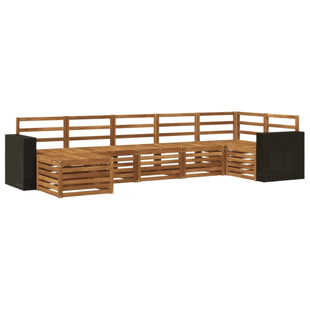 Set divano sezionale 7 pcs Naturale