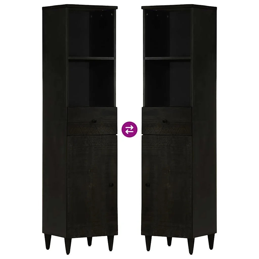 Set Mobili da Bagno 3pz in Legno Massello di Mango 3310019