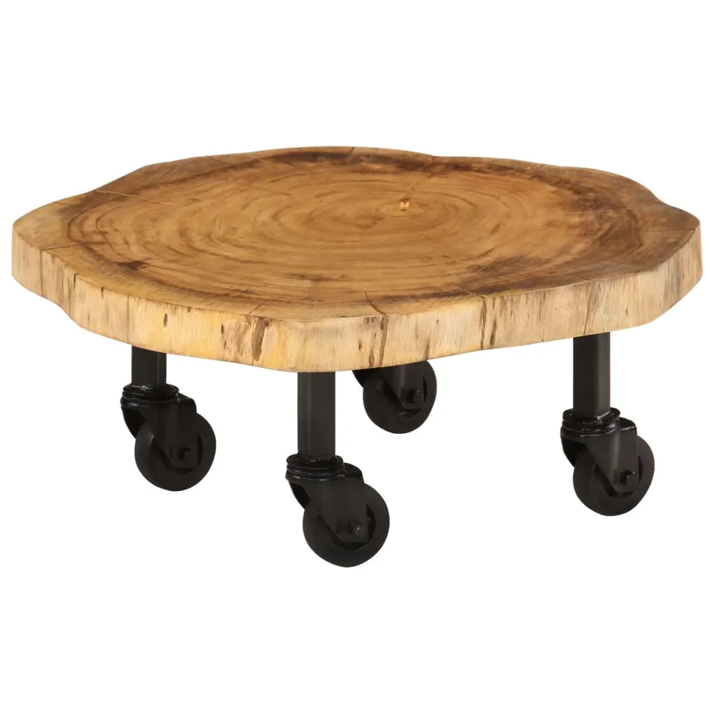 Tavolino da Salotto-Tavolino da soggiorno-Tavolo in Legno Massello di Acacia 60x55x25 cm