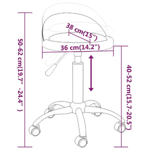 Sedie da Pranzo Girevoli 4 pz Crema in Velluto
