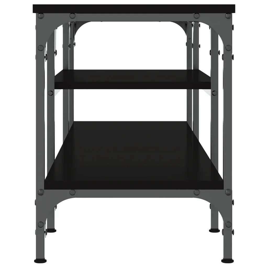 Mobile TV | Armadietto TV | Mobile Porta TV Nero 121x35x45 cm in Legno Multistrato e Ferro