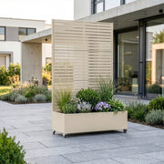 Fioriera con Spalliera Nodepp in Acciaio 190 x 120 x 38 cm - Beige casa.pro