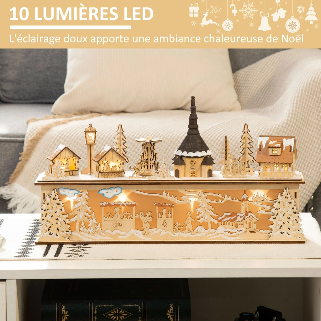Tavolino da salotto con decorazione natalizia ¨C zephmum ¨C 45x10x25 cm