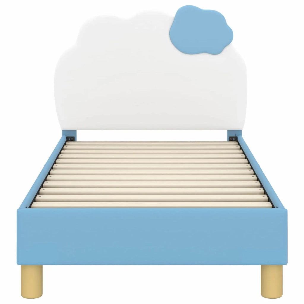 Struttura letto per bambini con testata Blu 70 x 140 cm PU