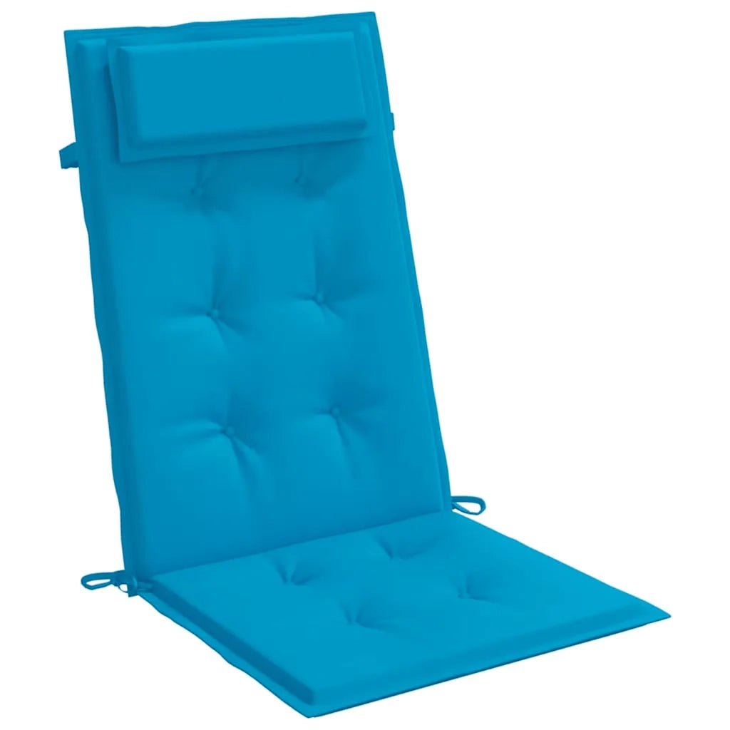Cuscini Sedia con Schienale Alto 6 pz | Cuscini per sedie Blu Chiaro Tessuto Oxford