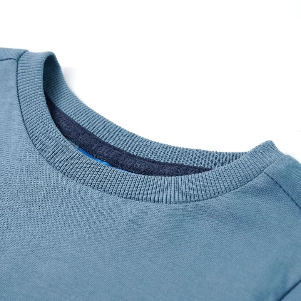 Maglietta da Bambino a Maniche Lunghe Blu Medio 92 12844
