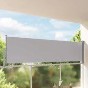 Tenda da Sole Laterale Retrattile-Tenda parasole per balcone 100 x 300 cm Grigia