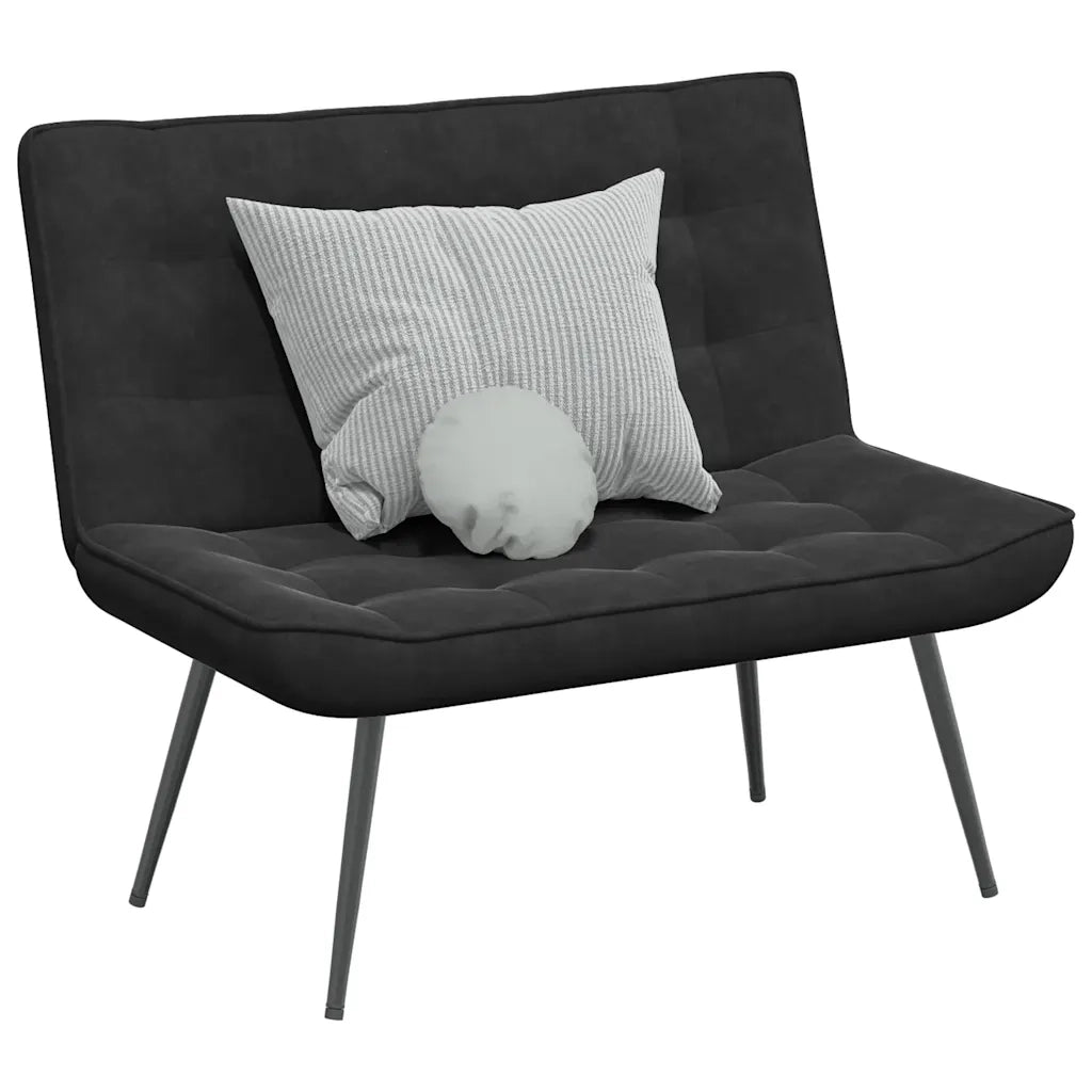 Panca Nera 110x74x84 cm in Velluto CFW9736780