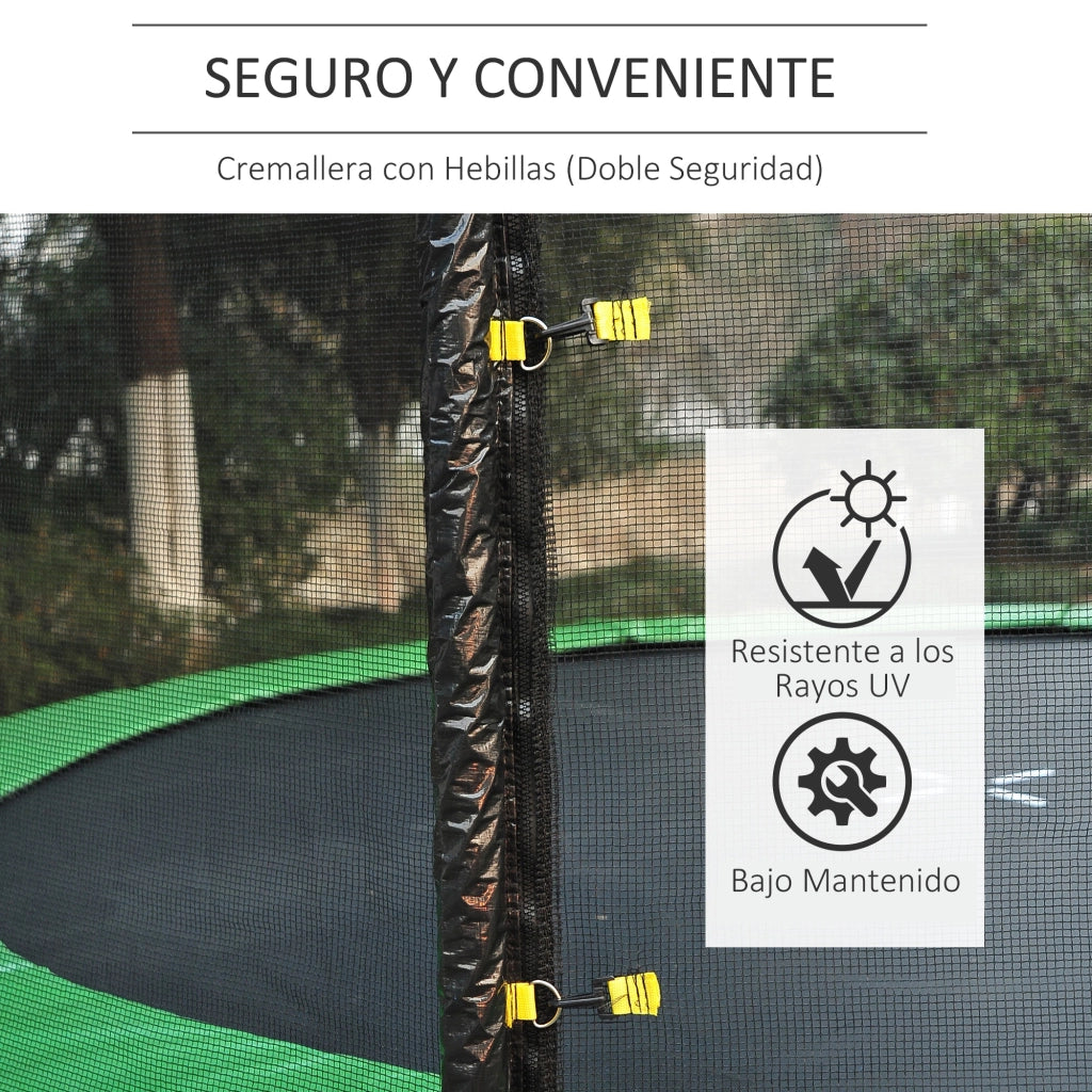 Trampolino con Rete di Sicurezza ¨C Zephmum ¨C 305x180 cm Nero