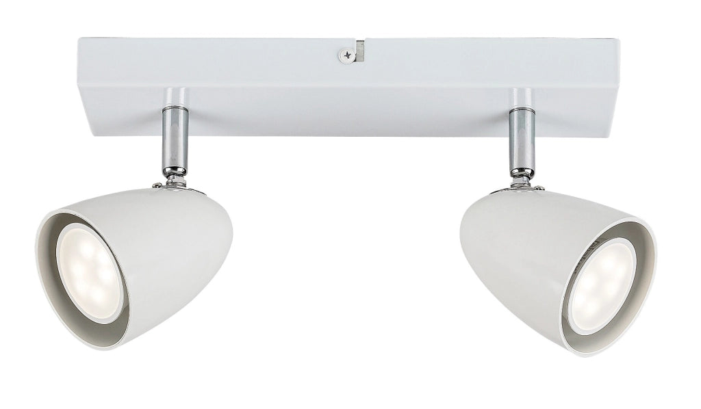 Plafoniera bianca 2 faretti orientabili GU10 5W Rabalux