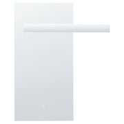 Specchio rettangolare da parete a sospensione con illuminazione a LED per camera da letto e bagno, 50 x 100 cm, argento