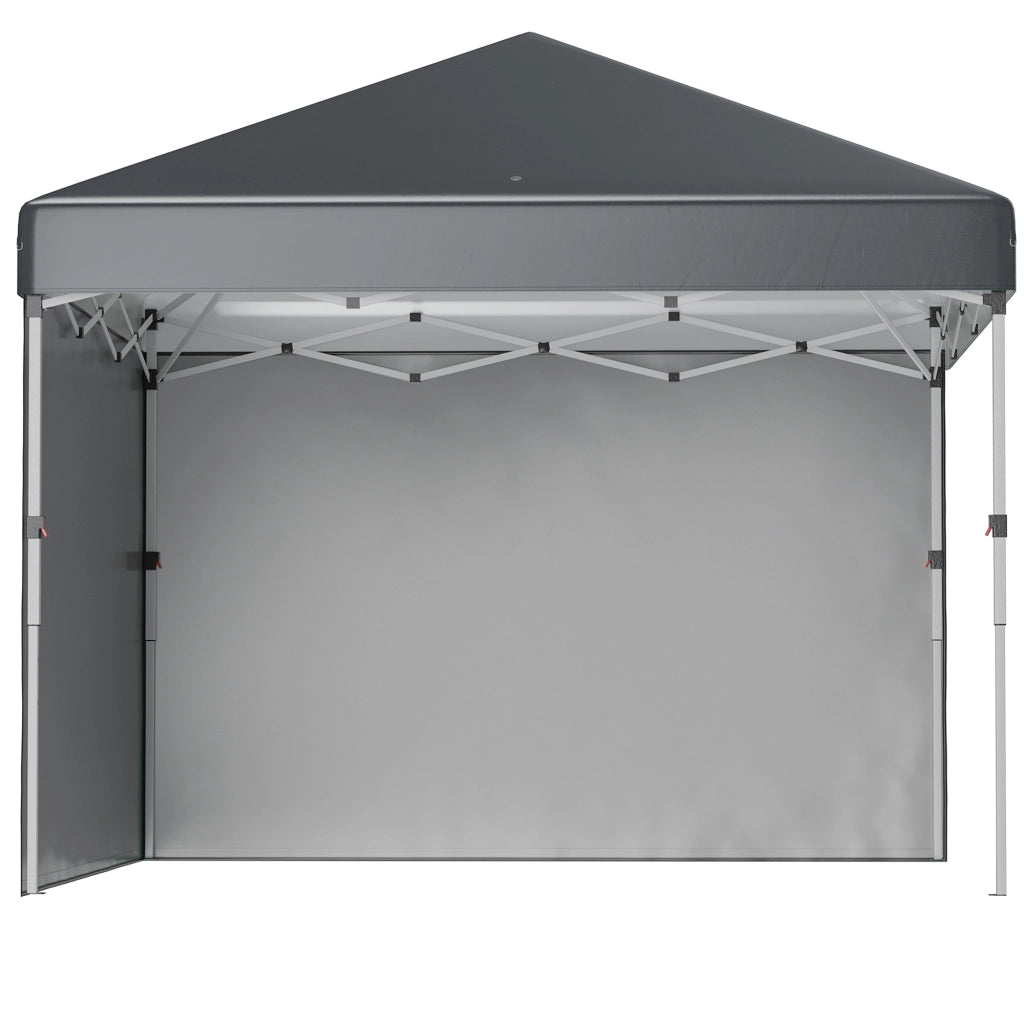 Gazebo pieghevole con 2 pareti ¨C zephmum ¨C grigio scuro 3x3 m