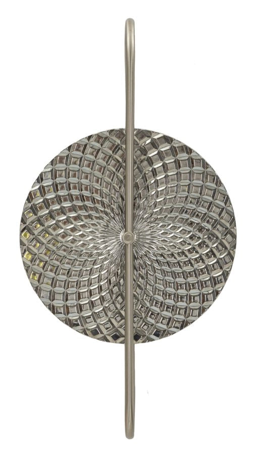 Lampada da Muro Silvery 28x15x54 cm in Vetro e Ferro Argento