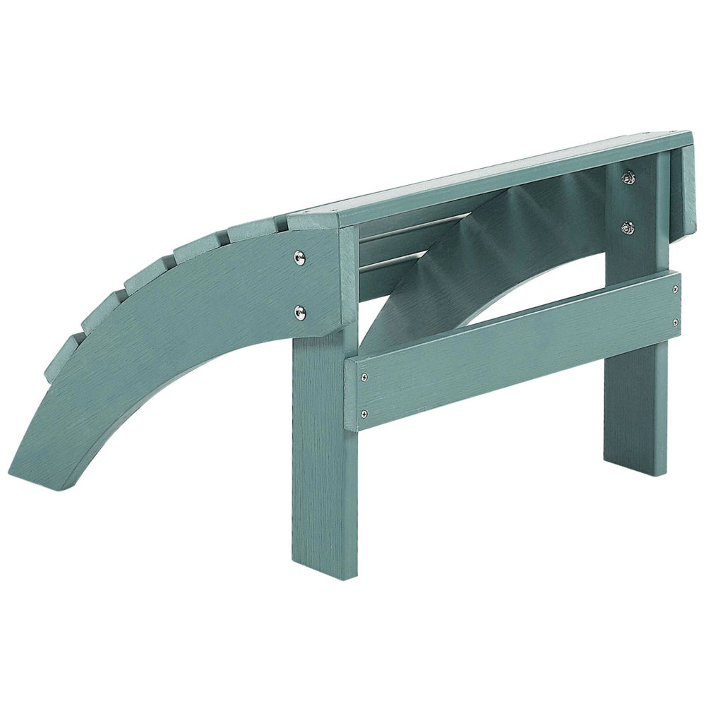Poggiapiedi da giardino in plastica turchese in legno resistente agli agenti atmosferici a doghe in stile moderno