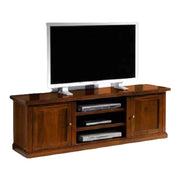Porta tv arte povera televisore in legno tinta noce 160x45x56 (365) - Mobili 2G