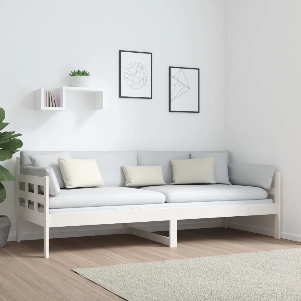 Dormeuse Bianca in Legno Massello di Pino 80x200 cm 820363