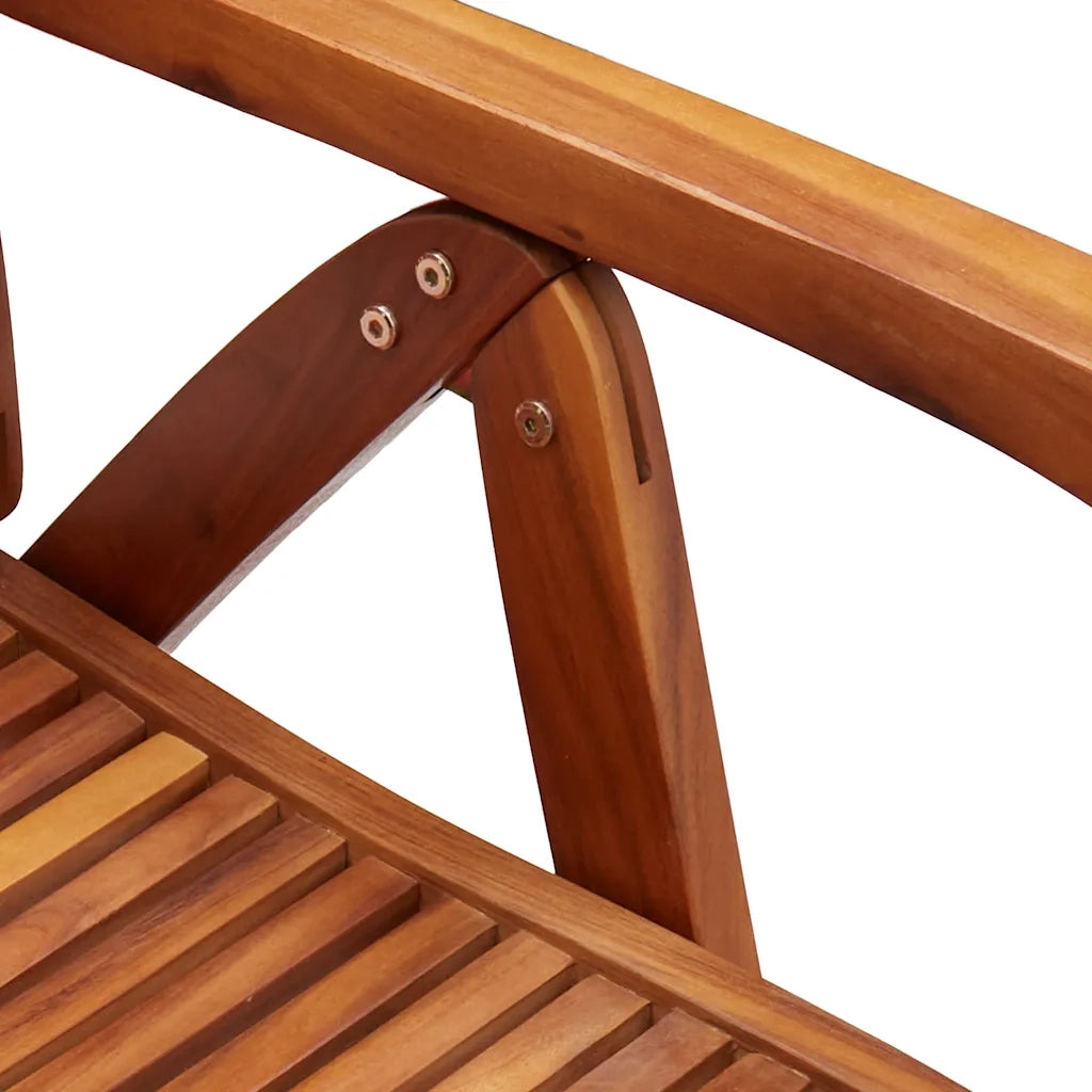 Sedie Giardino Pieghevoli Reclinabili 2pz Legno Massello Acacia