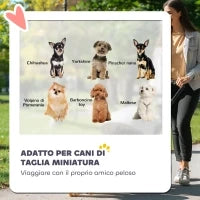 Passeggino per Cani con 2 Finestre a Rete, in Acciaio e Tessuto Oxford, 76x44x103 cm, Nero e Grigio Chiaro