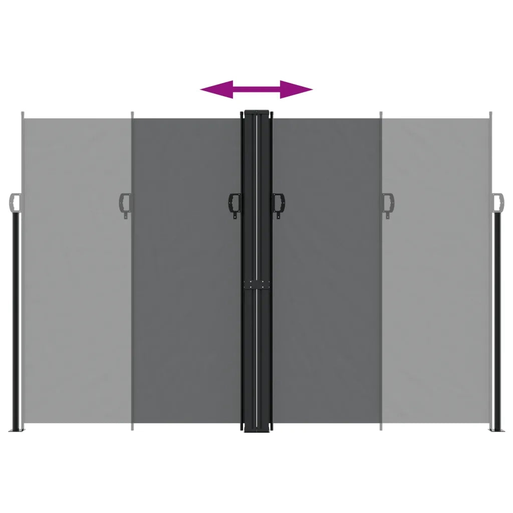 Tenda da Sole Laterale Retrattile Nera 220x1000 cm 4004774
