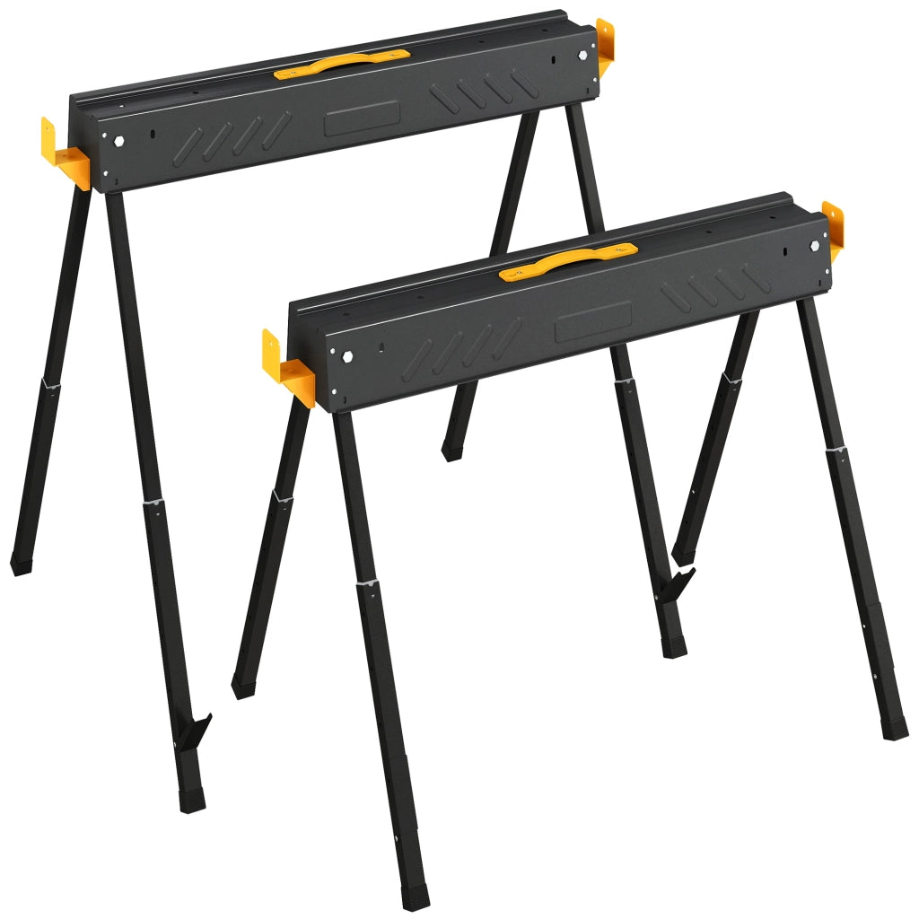 Cavalletto Pieghevole per Sega ¨C zephmum ¨C 2 Pezzi, Nero