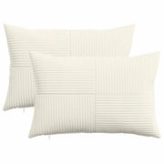 Federa 2 pcs ALMELO Crema 50 x 80 cm corduroy 915209