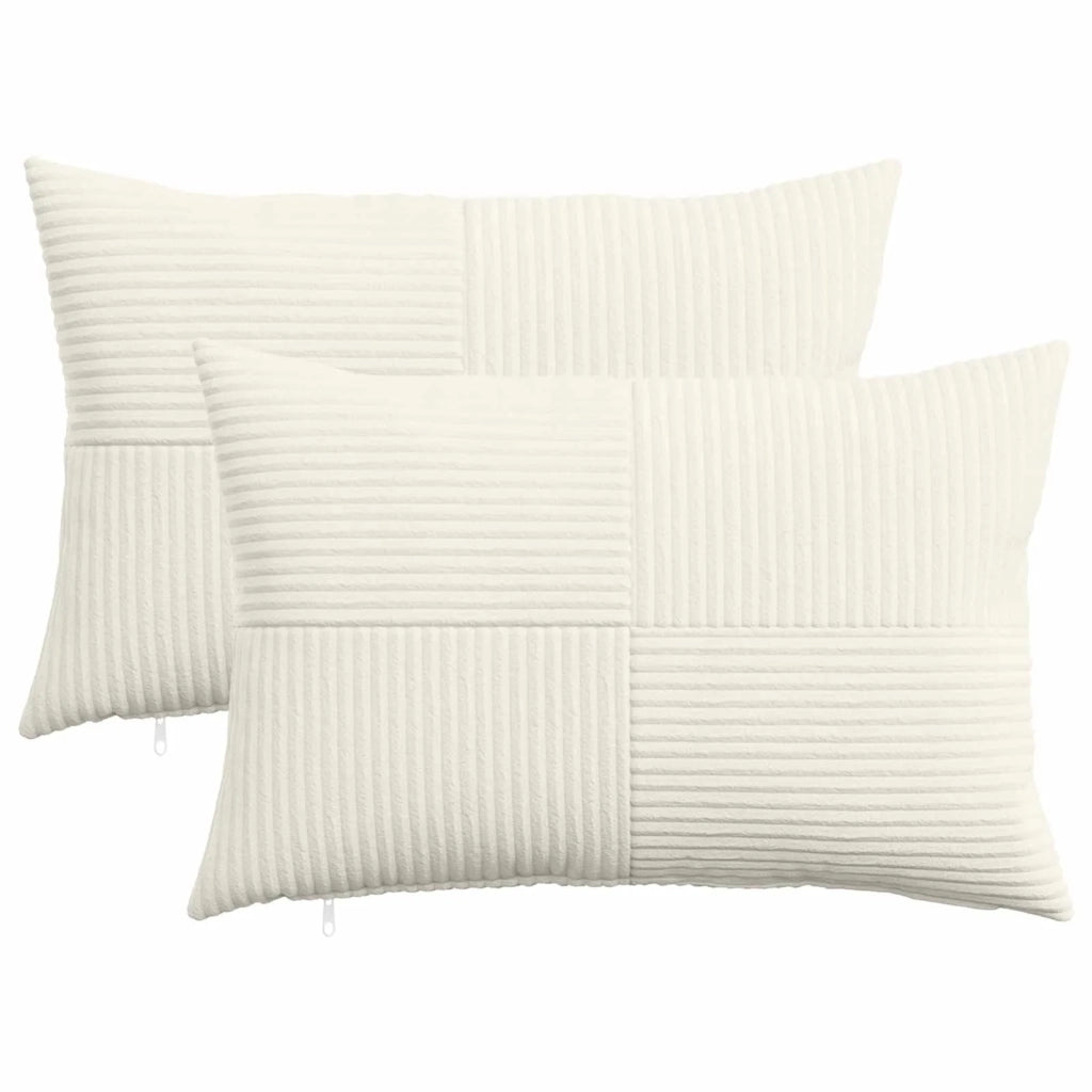 Federa 2 pcs ALMELO Crema 50 x 80 cm corduroy 915209