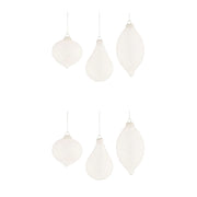 Pendagli di Natale in Vetro Bianche effetto Neve Freeze