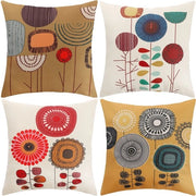 Set di cuscini 45x45cm - Cuscini di flanella - Cuscini decorativi - Set da 4 - Lavabile a mano/macchina - Disegno unifacciale - Cuscini di protezione