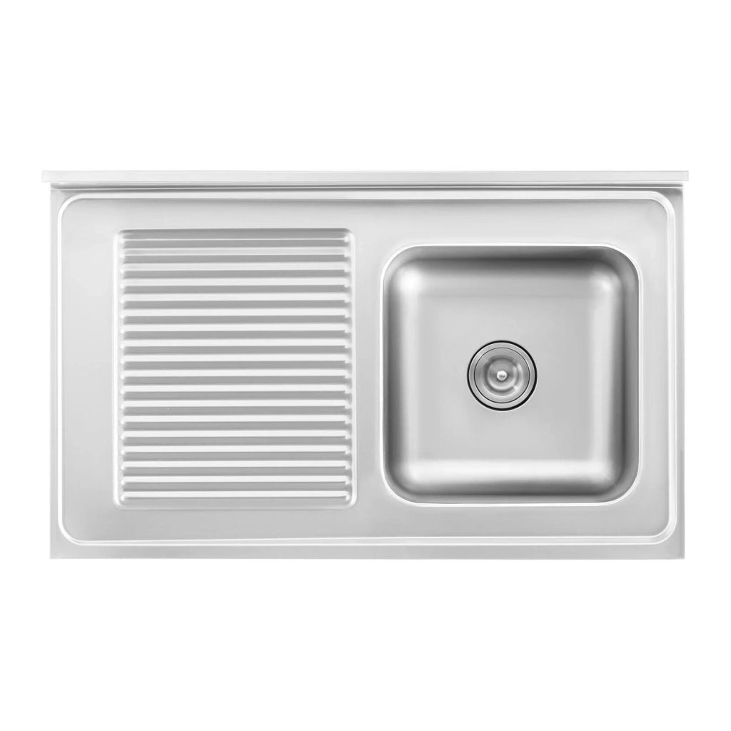 Lavello in acciaio inox per montaggio a parete 1 vasca in acciaio inox 400 x 400 x 240 mm 14_0005023