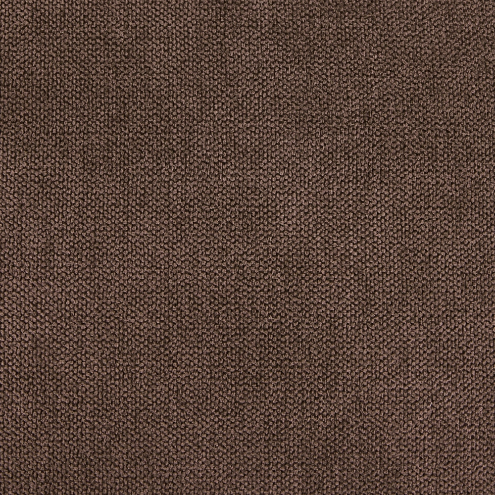 Pouf rettangolare in tessuto color marrone scuro, stile retrò, per soggiorno, con gambe in legno