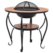 Tavolo con Braciere a Mosaico Terracotta 68 cm in Ceramica CFW3281738