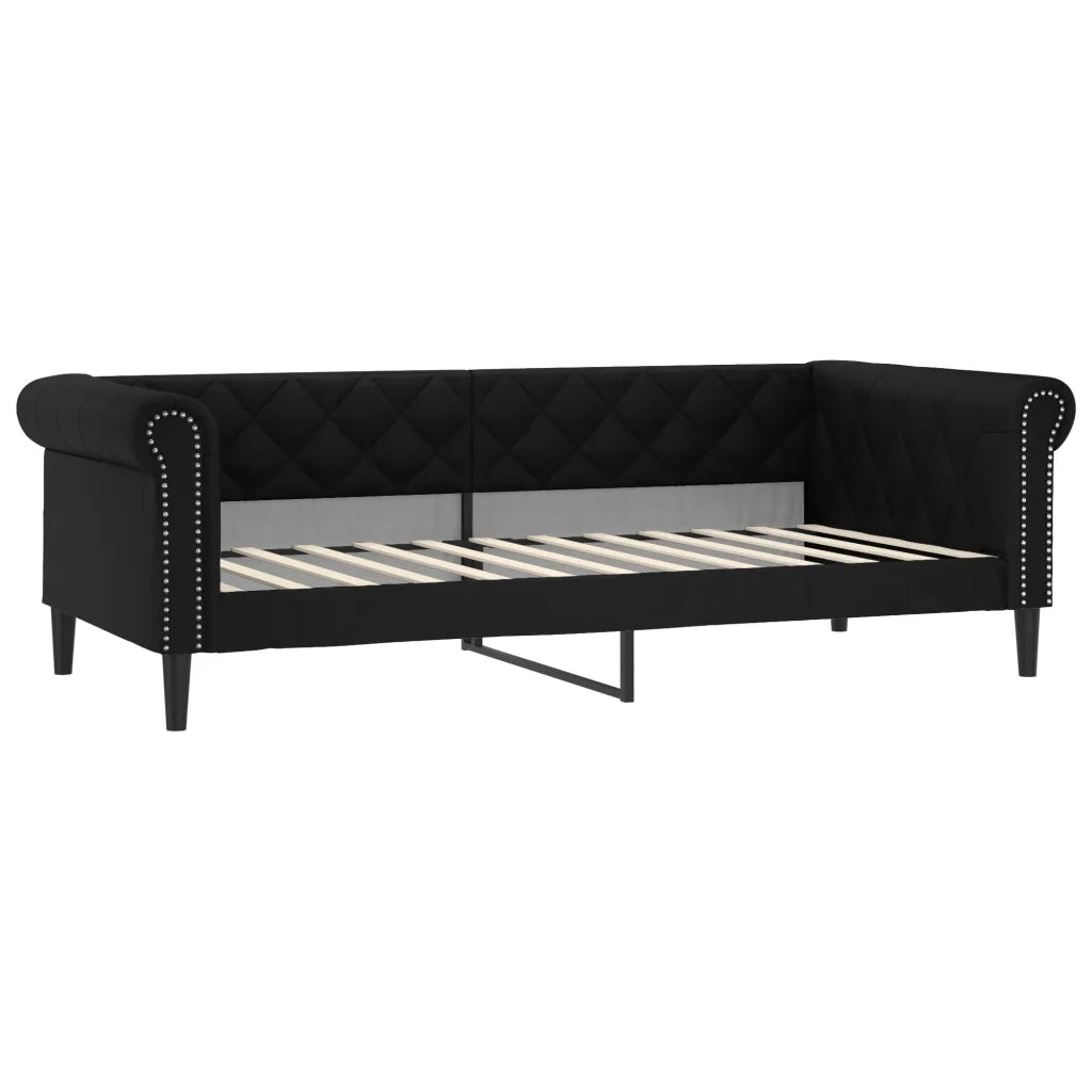 Letto singolo | Letto per adulti | Letto da Giorno Nero 100x200 cm in Similpelle