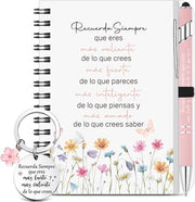 Set di regali 3 pezzi - Quaderno/Chiave/Ombrello - Regalo motivante - Regali ispiratori - Ideale per compleanno/natale - Set di regali