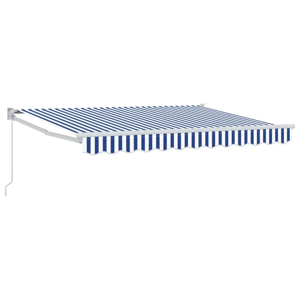 Tenda retrattile manuale Blu e Bianco 3,5 x 2 m 3418904