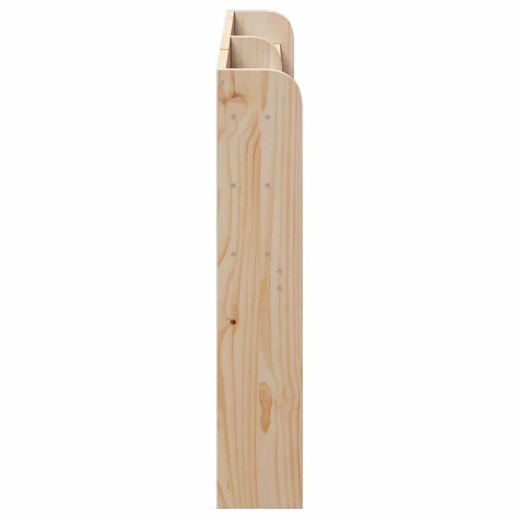 Testiera con Ripiani 135 cm in Legno Massello di Pino 850953