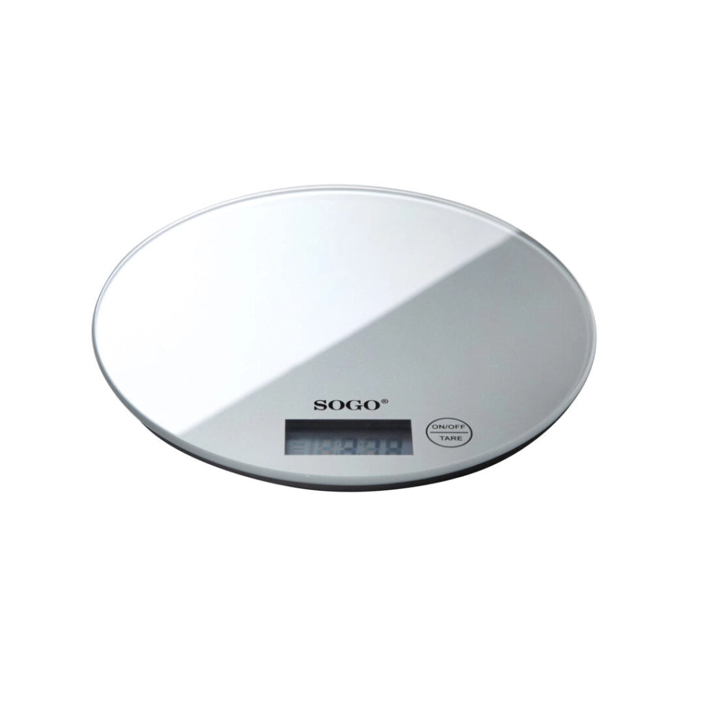 Bilancia da cucina digitale in vetro, capacità 5 kg precisione 1 g, display LCD con tara e spegnimento automatico - Sogo